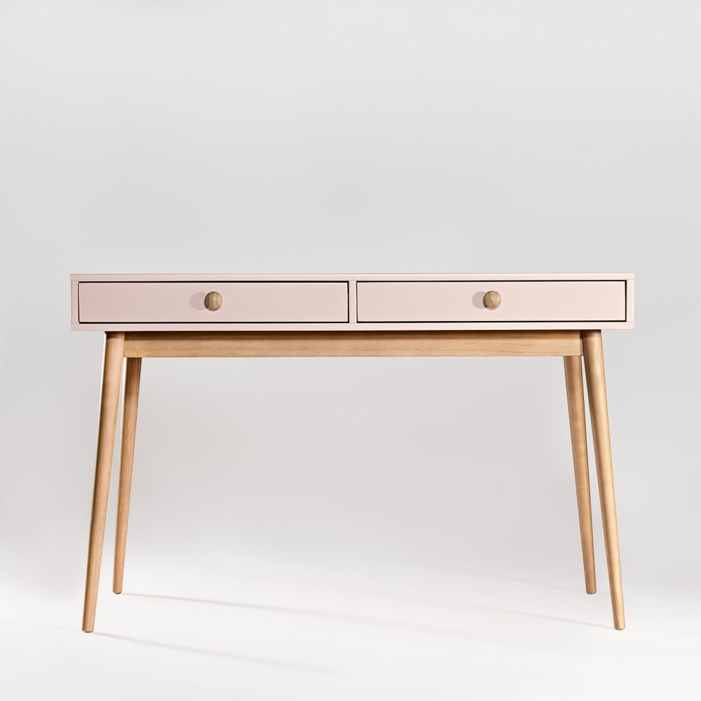 escrivaninha liva 2 gavetas rosa 1