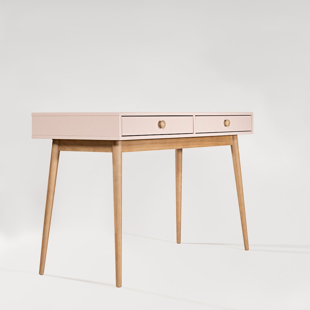 escrivaninha liva 2 gavetas rosa 3