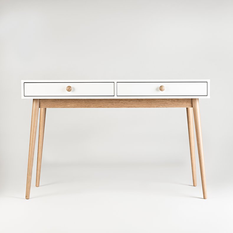 escrivaninha liva 2 gavetas branca 1