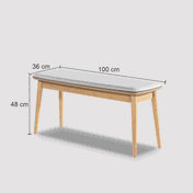 banco estofado cinza claro 1 cotas