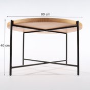 mesa de centro gold preta alta cotas