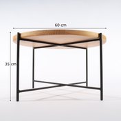 mesa de centro gold preta baixa cotas