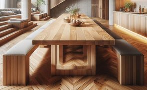 Qual a largura ideal de bancos de madeira para mesa de jantar