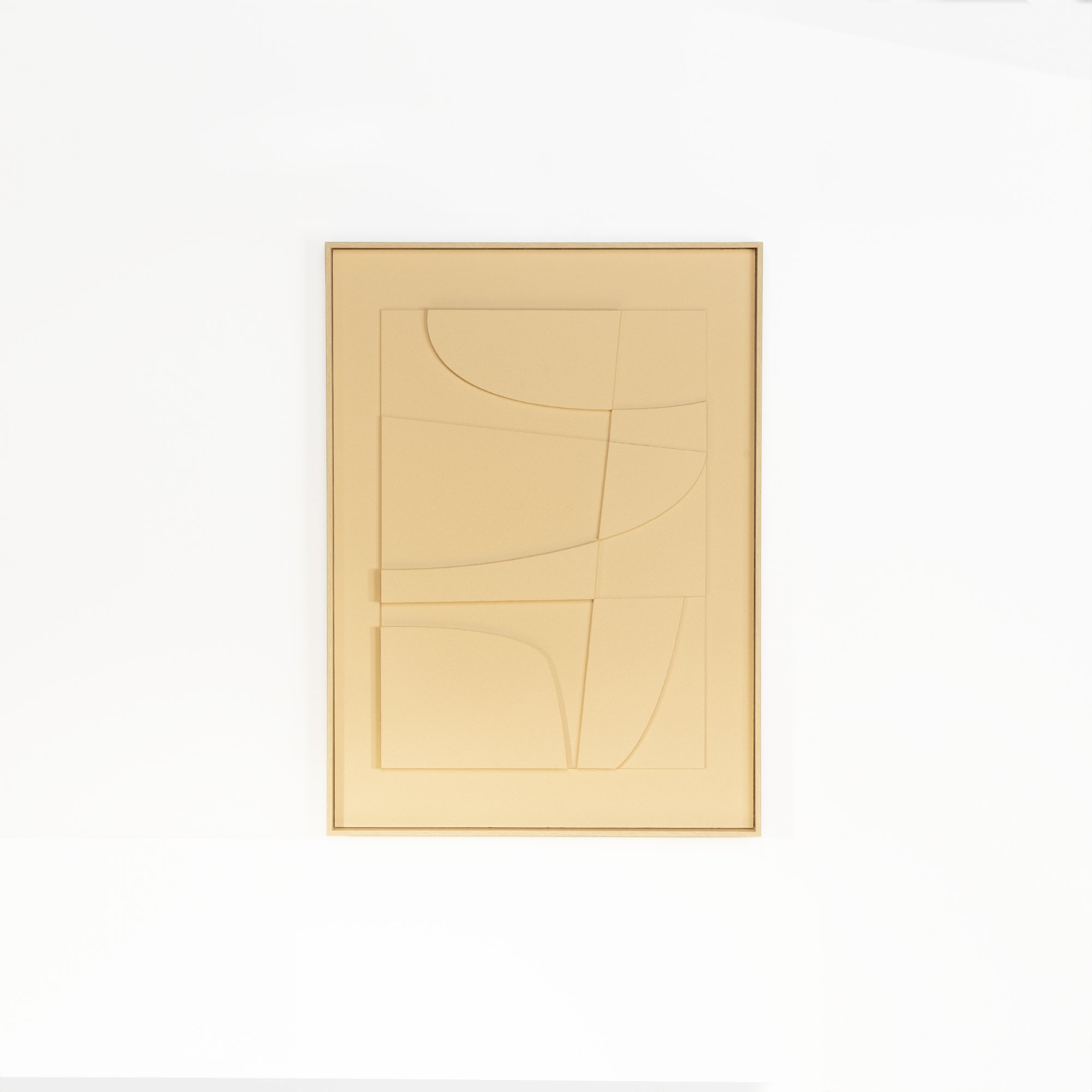 Quadro Arte em Relevo com Moldura PS Bamboo Natural 75 cm x 55 cm