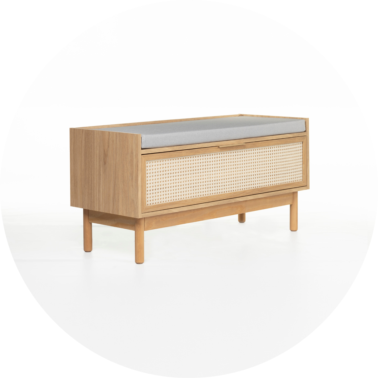 Banco Sapateira Kaki Cinza