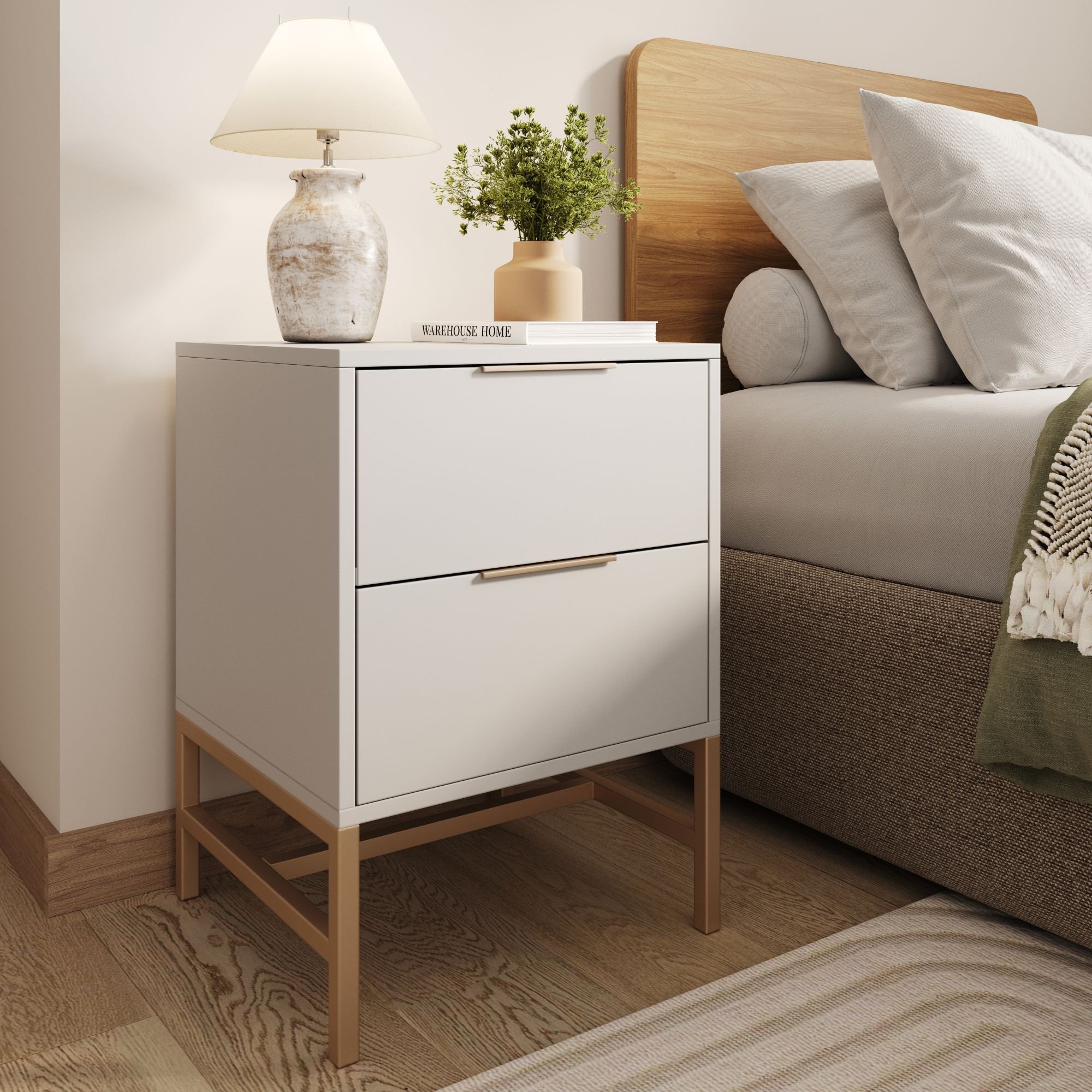 02 Mesa de Cabeceira Square Off White